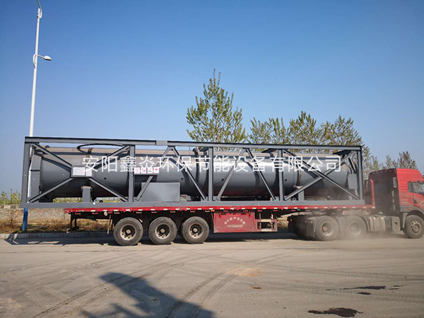 水平滾筒式冷渣機出口伊朗發(fā)貨現(xiàn)場